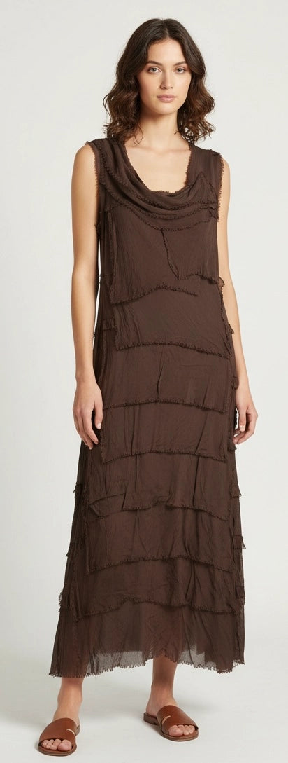 SILK MAXI DRESS - 2 COLORS