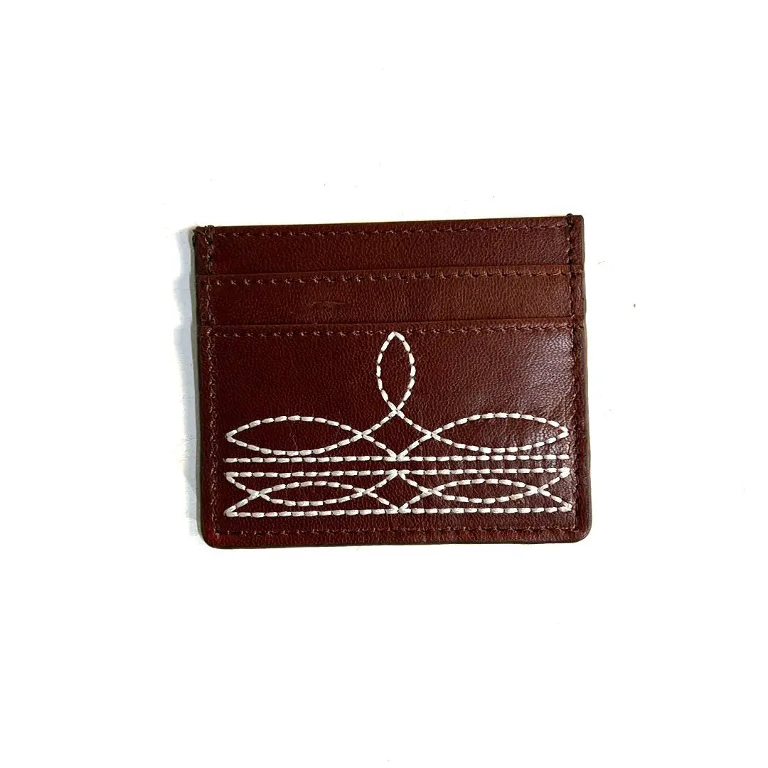WESTERN LEATHER CARD HOLDER - 3 COLORS