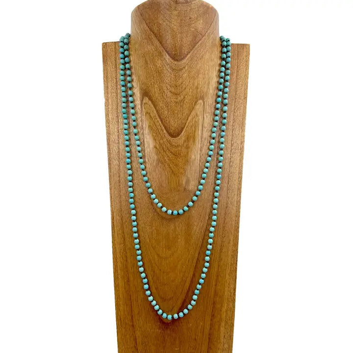 60 INCH TURQUOISE NECKLACE