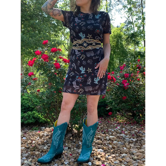 TEXAS RODEO MESH DRESS