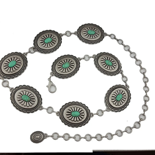 OVAL CONCHO BELT