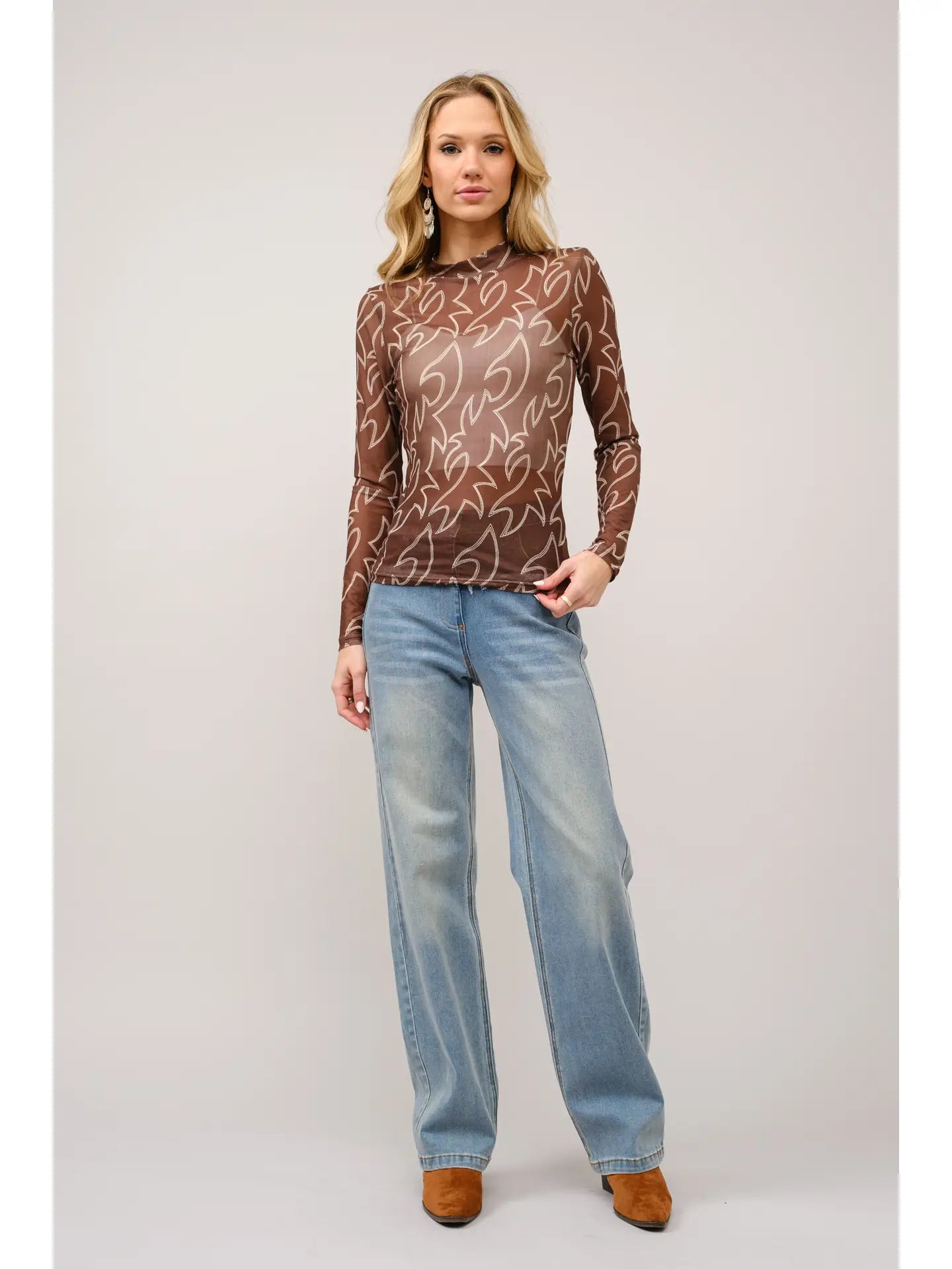 BOOT STITCH MESH SHIRT - 2 COLORS