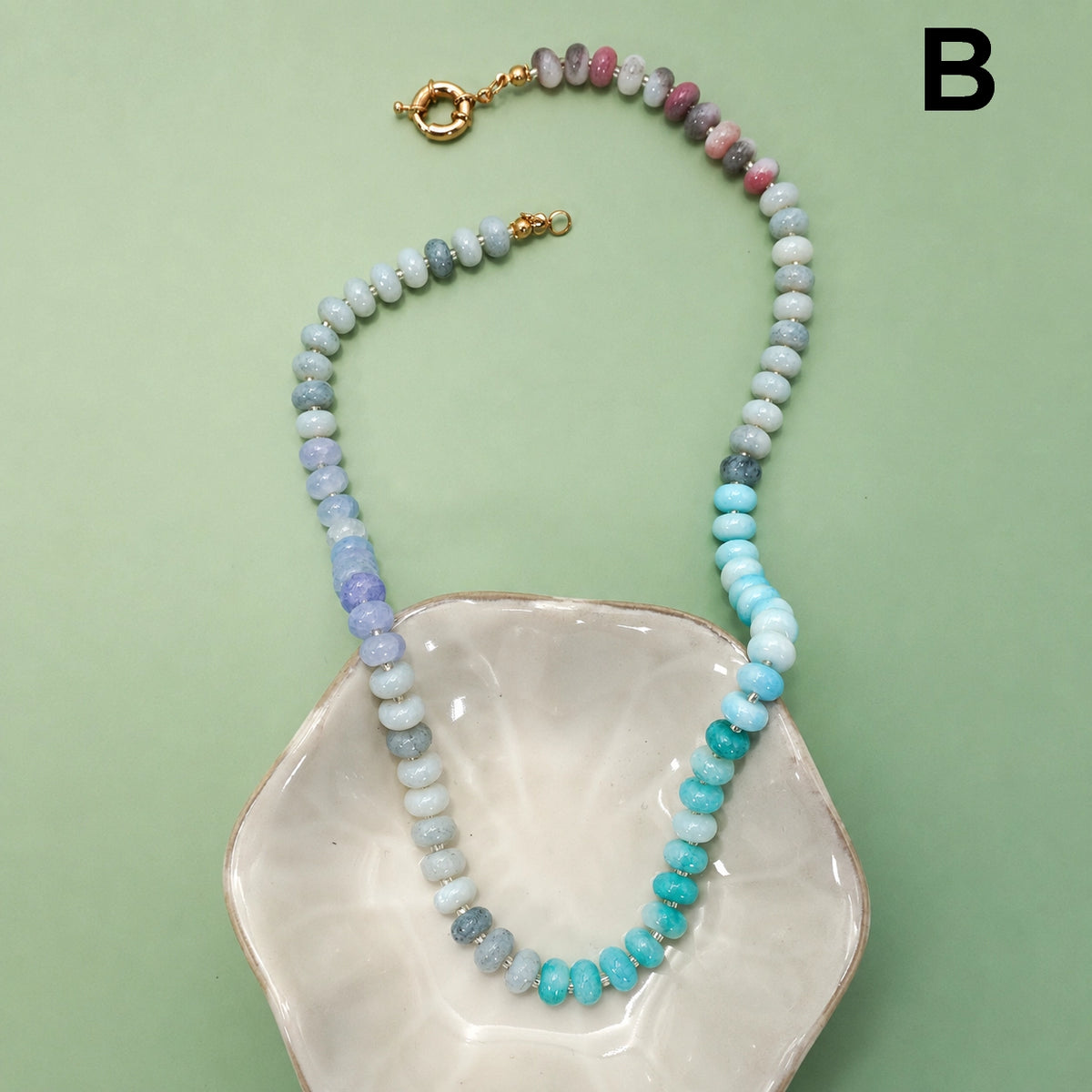 NATURAL STONE NECKLACE - 3 COLORS