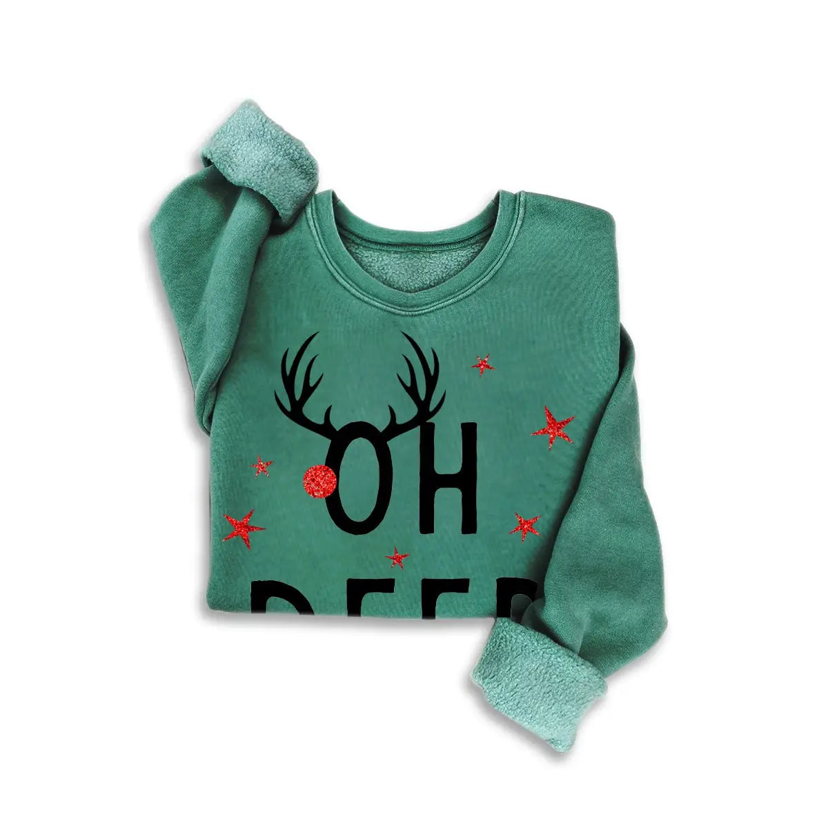 OH DEER GLITTER MINERAL SWEATSHIRT