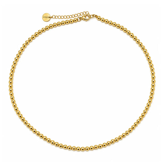 4MM GOLD BEAD NECKLACE