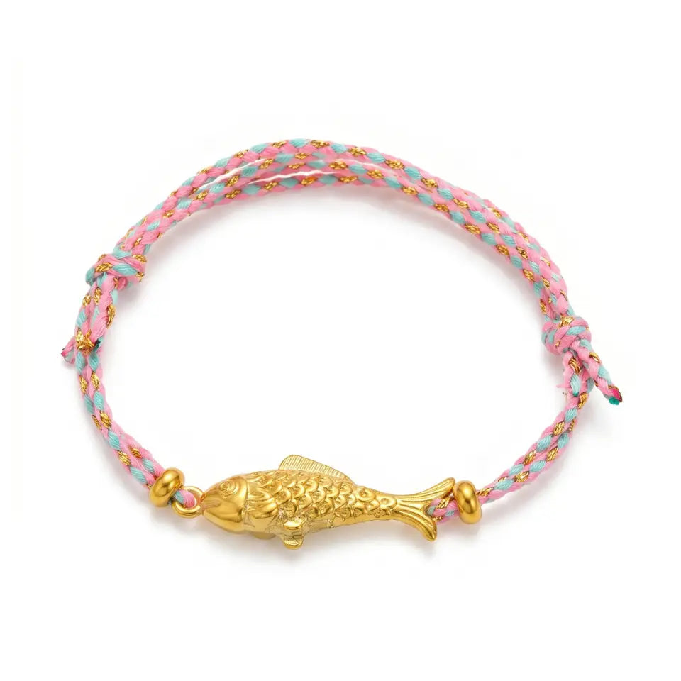 GOLD FISH ADJUSTABLE BRACELET - MULTIPLE COLORS