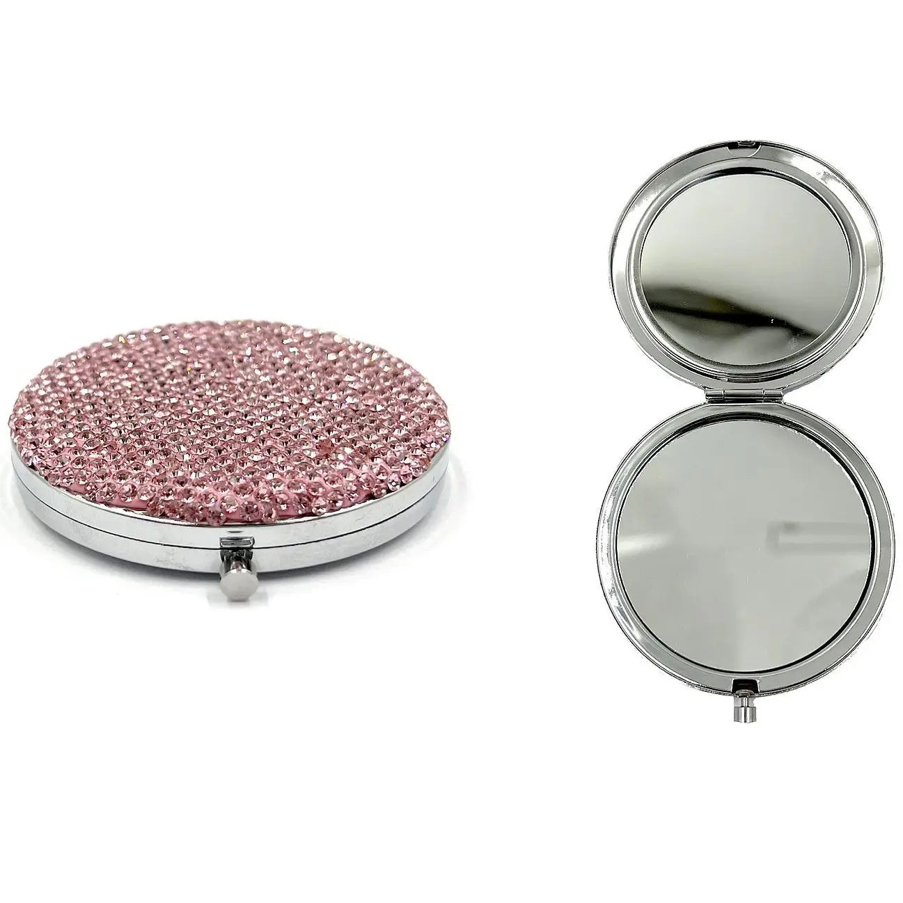 DAZZLING RHINESTONE CASE MAKEUP HANDHELD MIRROR