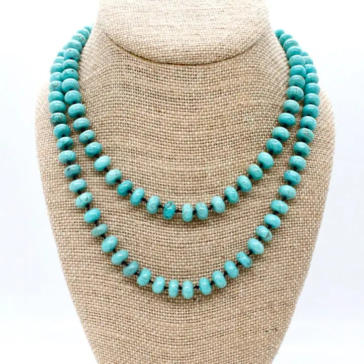 HAND - KNOTTED TURQUOISE NECKLACE