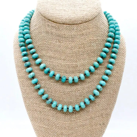 HAND - KNOTTED TURQUOISE NECKLACE