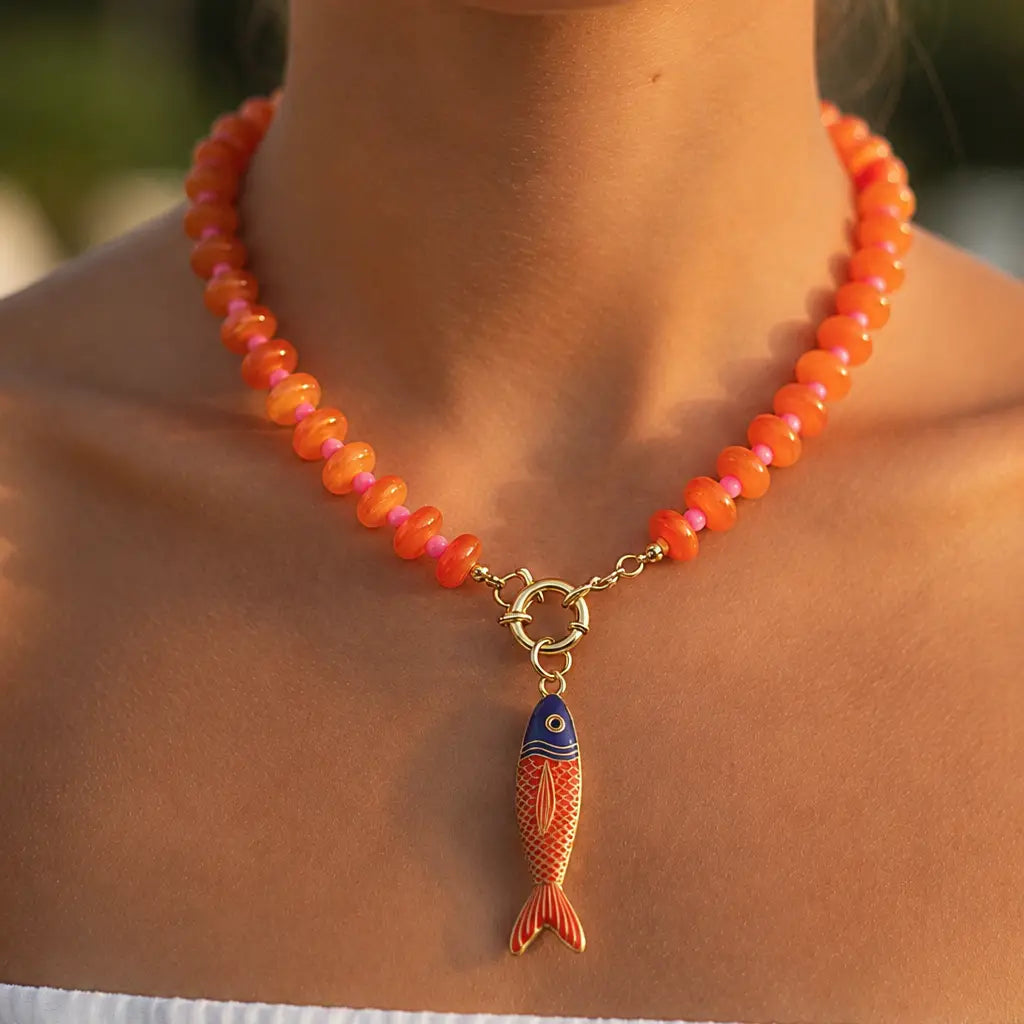FISH BEADED NECKLACE