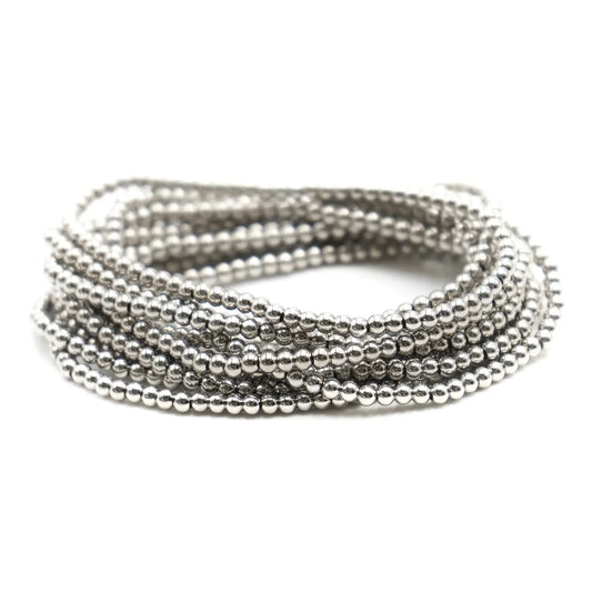 STERLING SILVER 925 FILLED 3MM BALL BRACELET