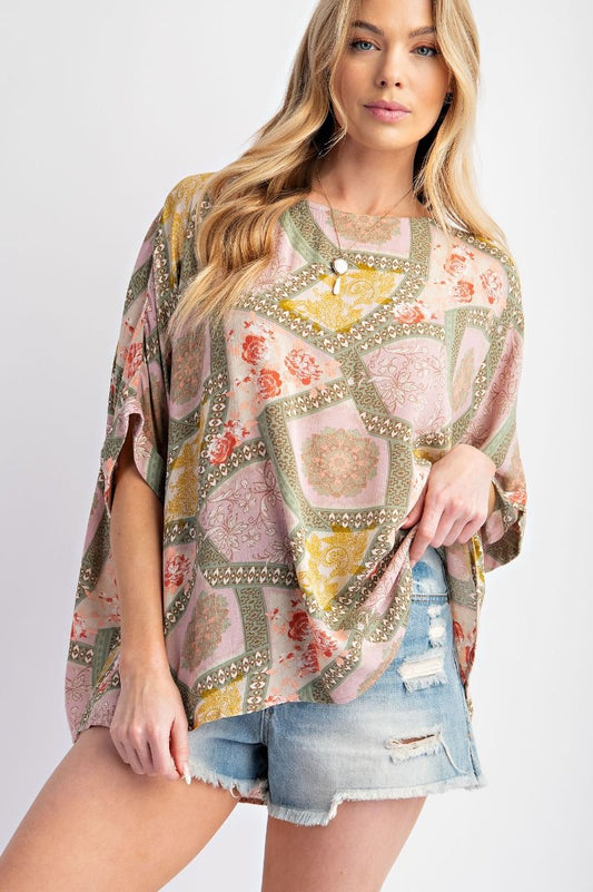 FLIRTY PRINT TOP