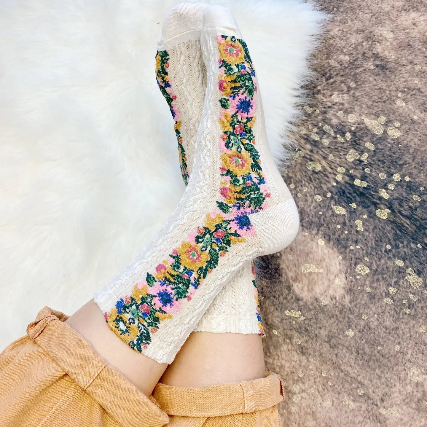 NOBLE FLORAL SOCKS
