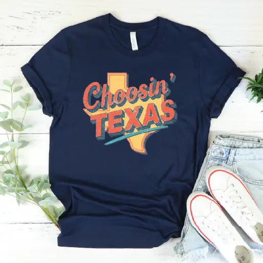 CHOOSIN TEXAS NAVY TEE