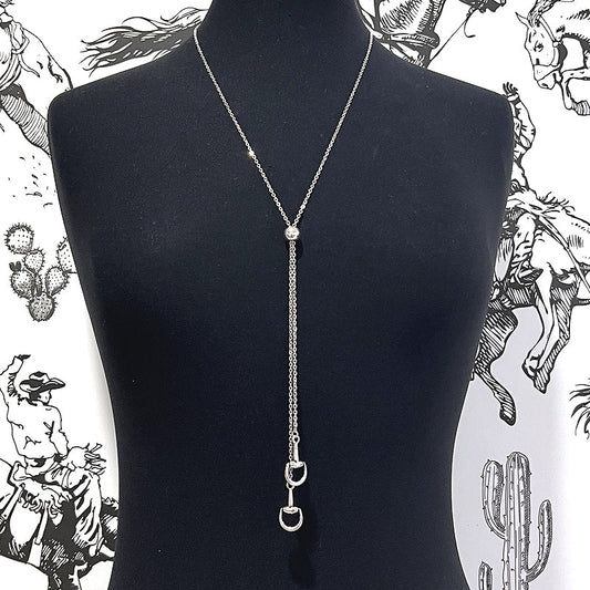 SILVER HORSE BIT LARIAT