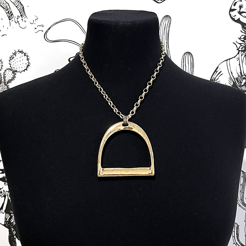 STIRRUP STATEMENT NECKLACE - 2 COLORS