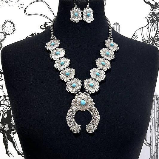 AZTEC SQUASH BLOSSOM NECKLACE