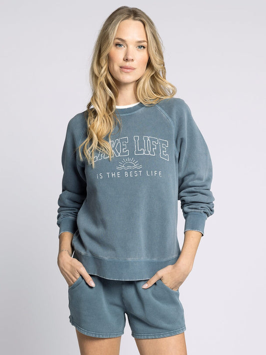 JORDAN BLUE LAKE LIFE SWEATSHIRT IN BLUE MIRAGE