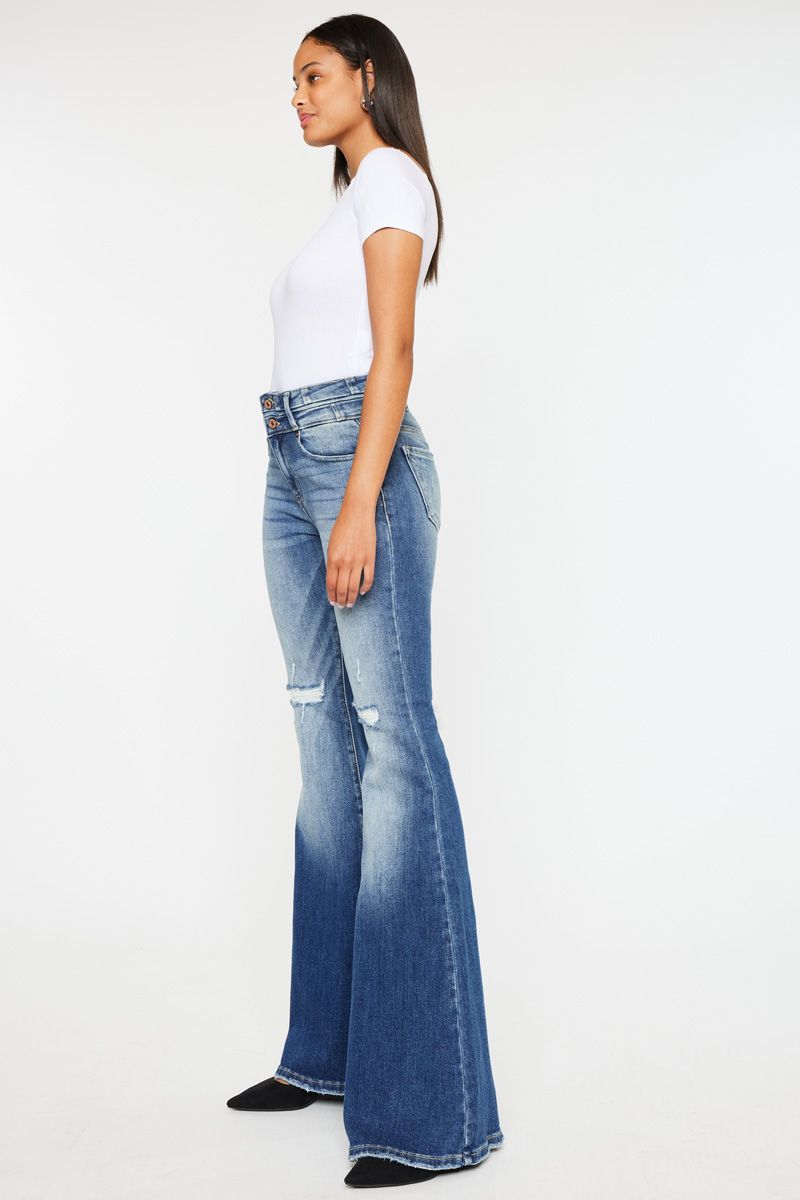 HIGH RISE SUPER FLARE JEANS BY KANCAN