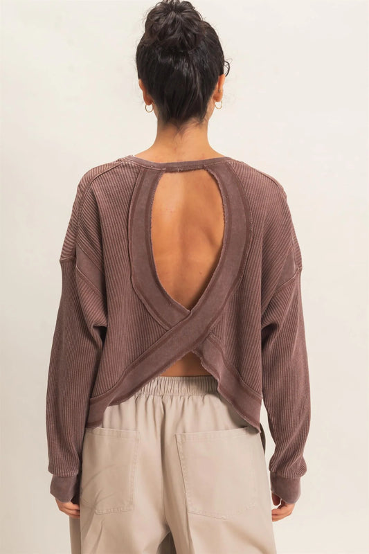 OPEN BACK WAFFLE TOP