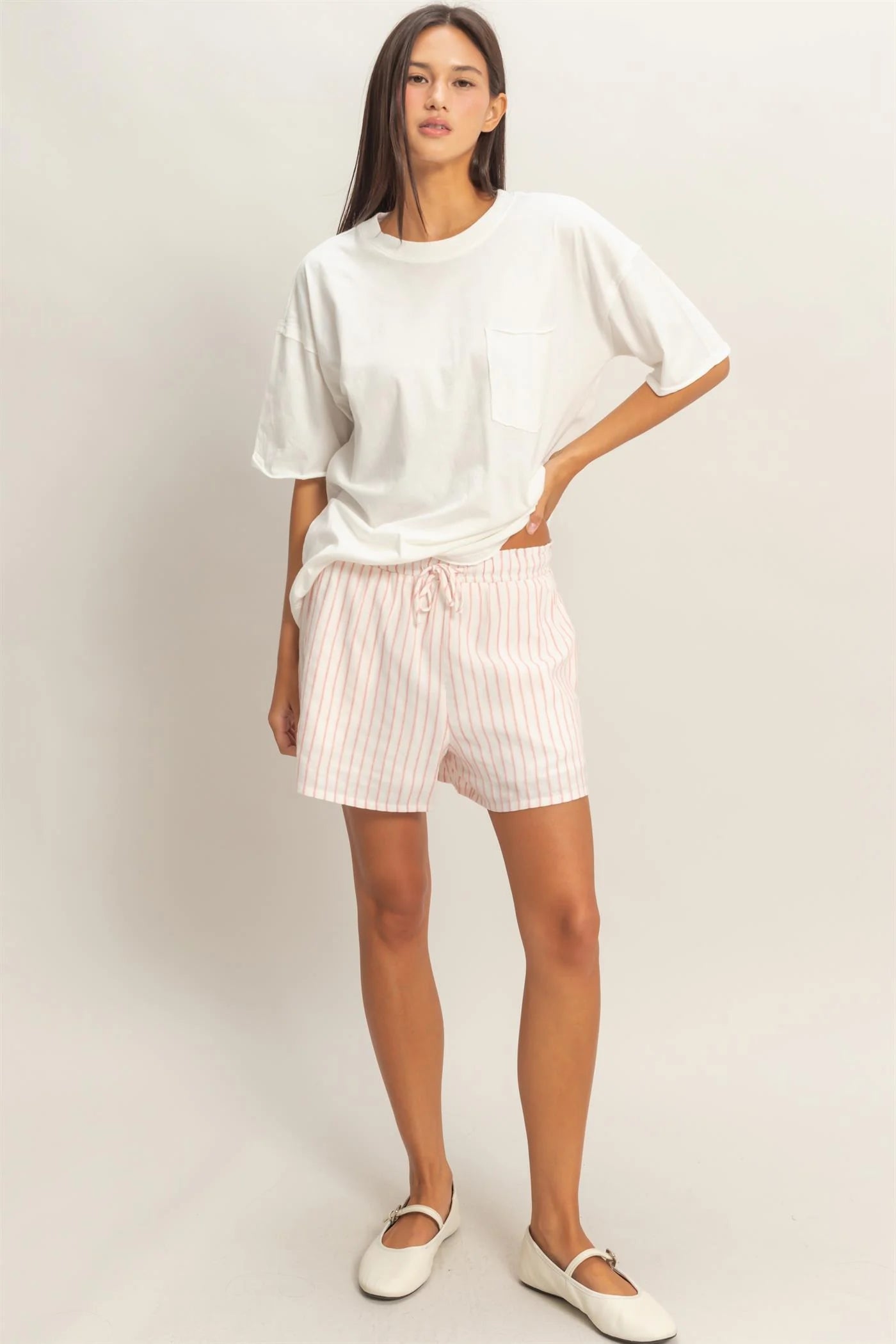STRIPED SHORTS  - 2 COLORS