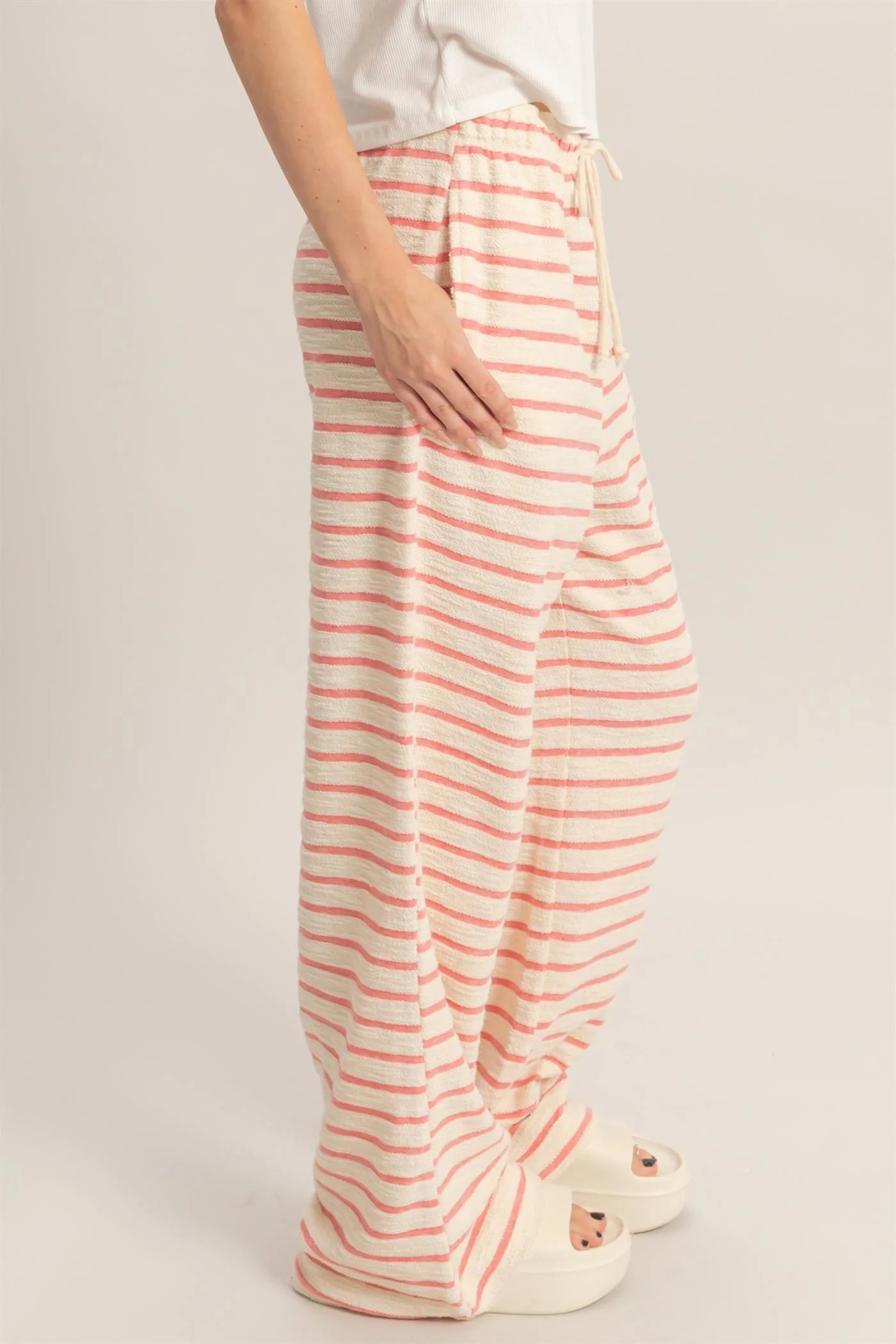 TERRY WIDE LEG PANT