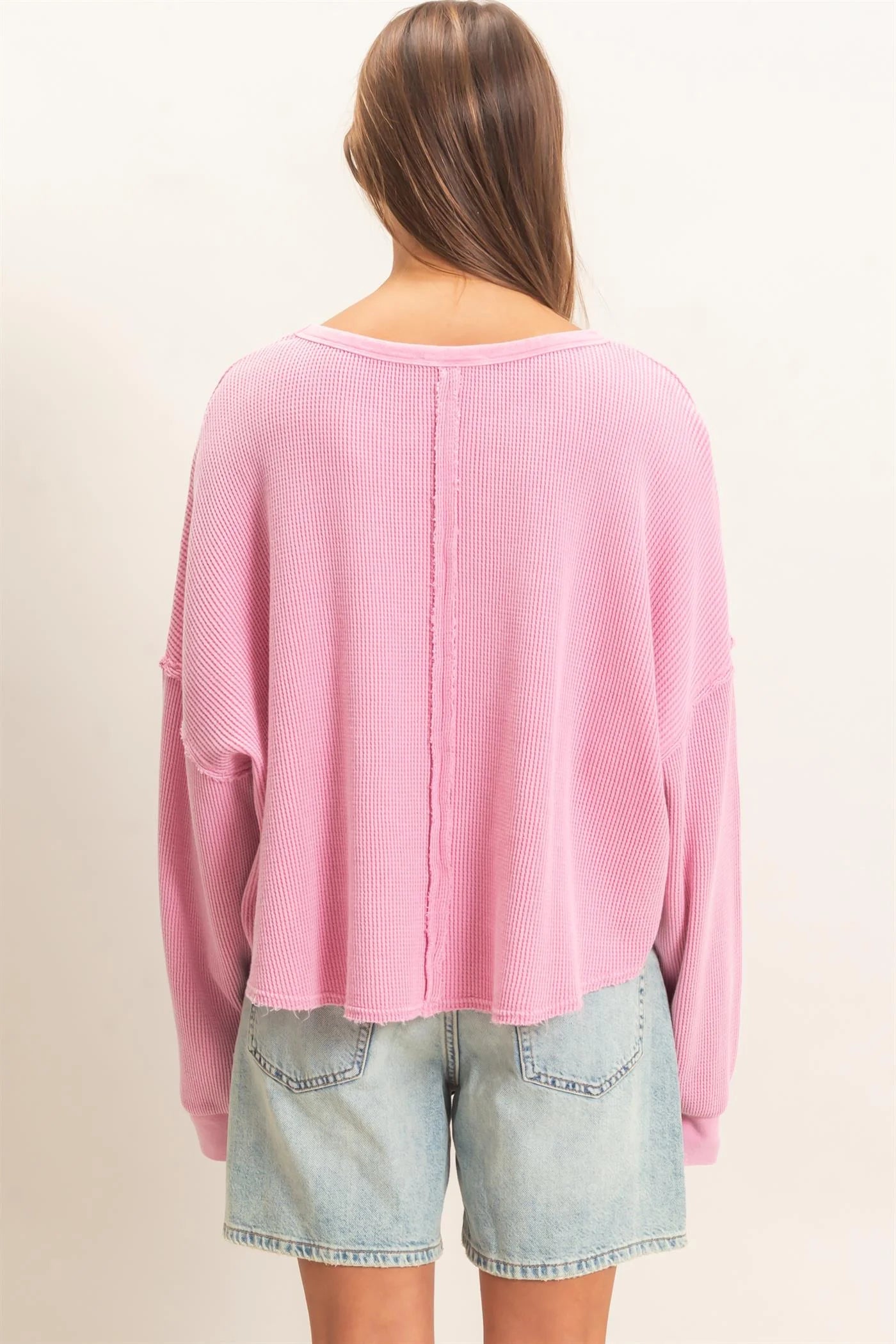 WAFFLE OVERSIZED TOP