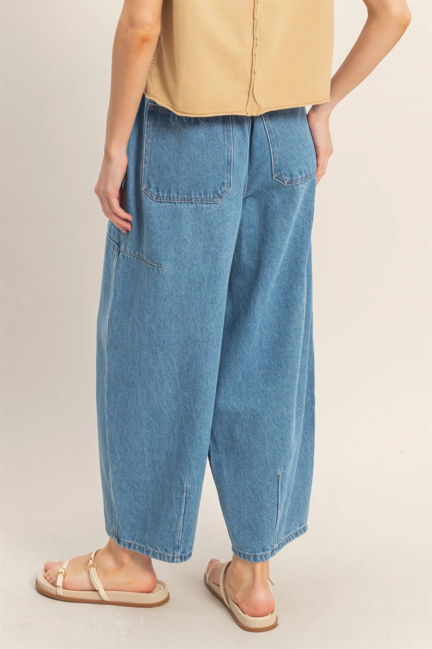 WIDE LEG PANTS WITH OVERSIZED POCKETS