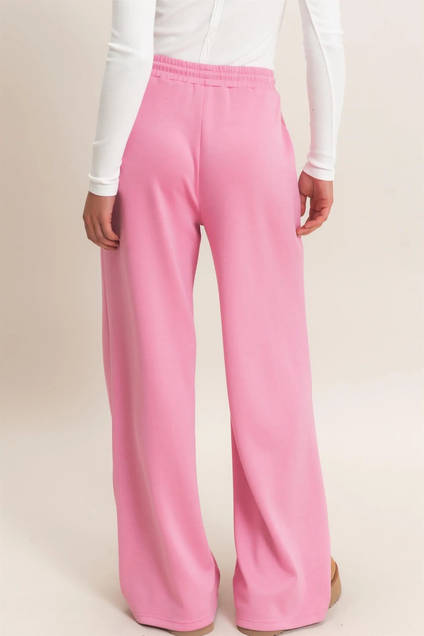 PINTUCK WIDE LEG LEISURE PANTS - 2 COLORS
