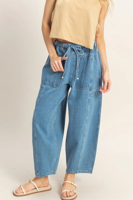 WIDE LEG PANTS WITH OVERSIZED POCKETS