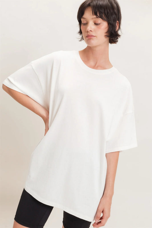 WHITE OVERSIZED TEE