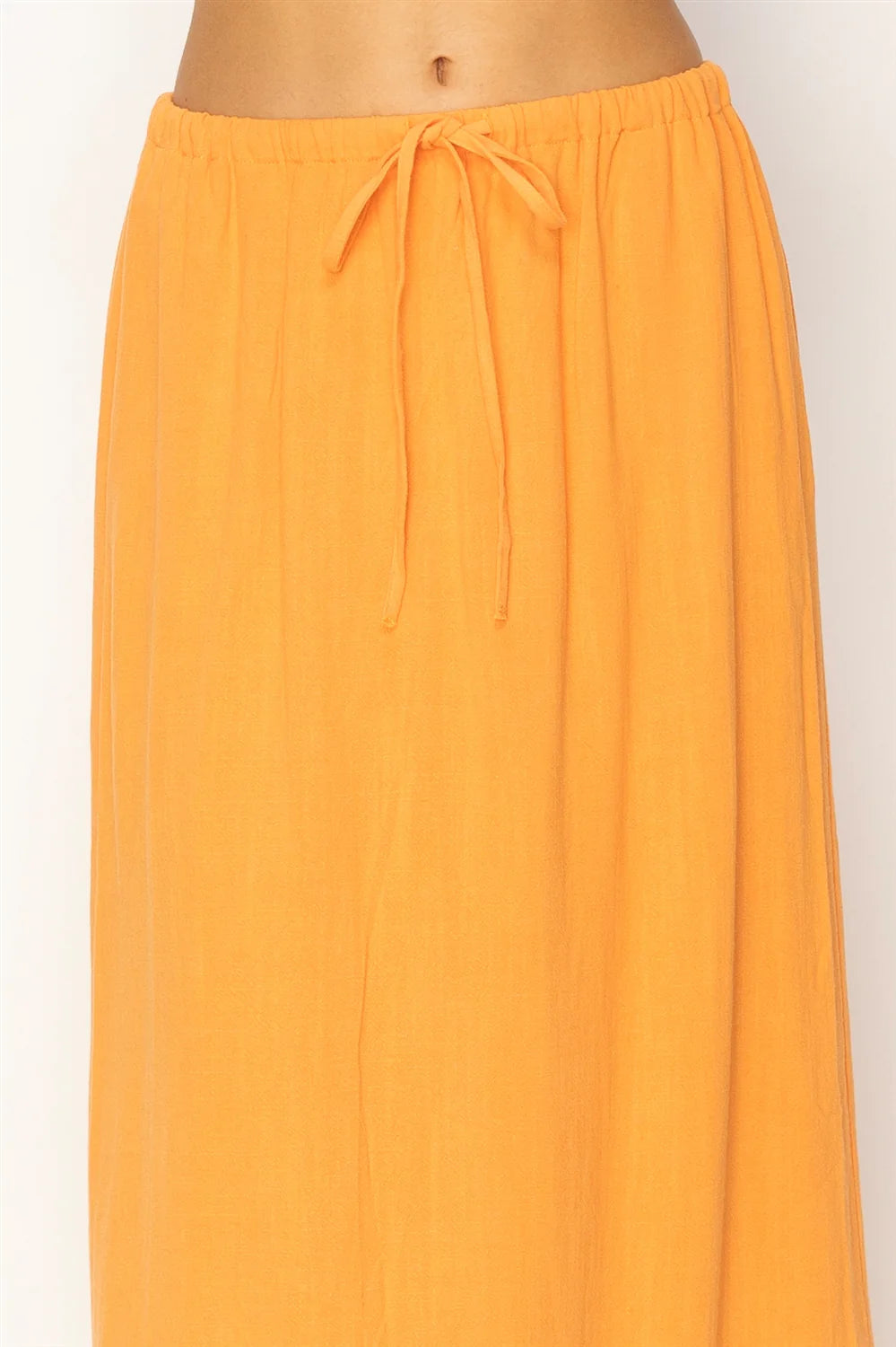 ORANGE SHERBERT MIDI SKIRT
