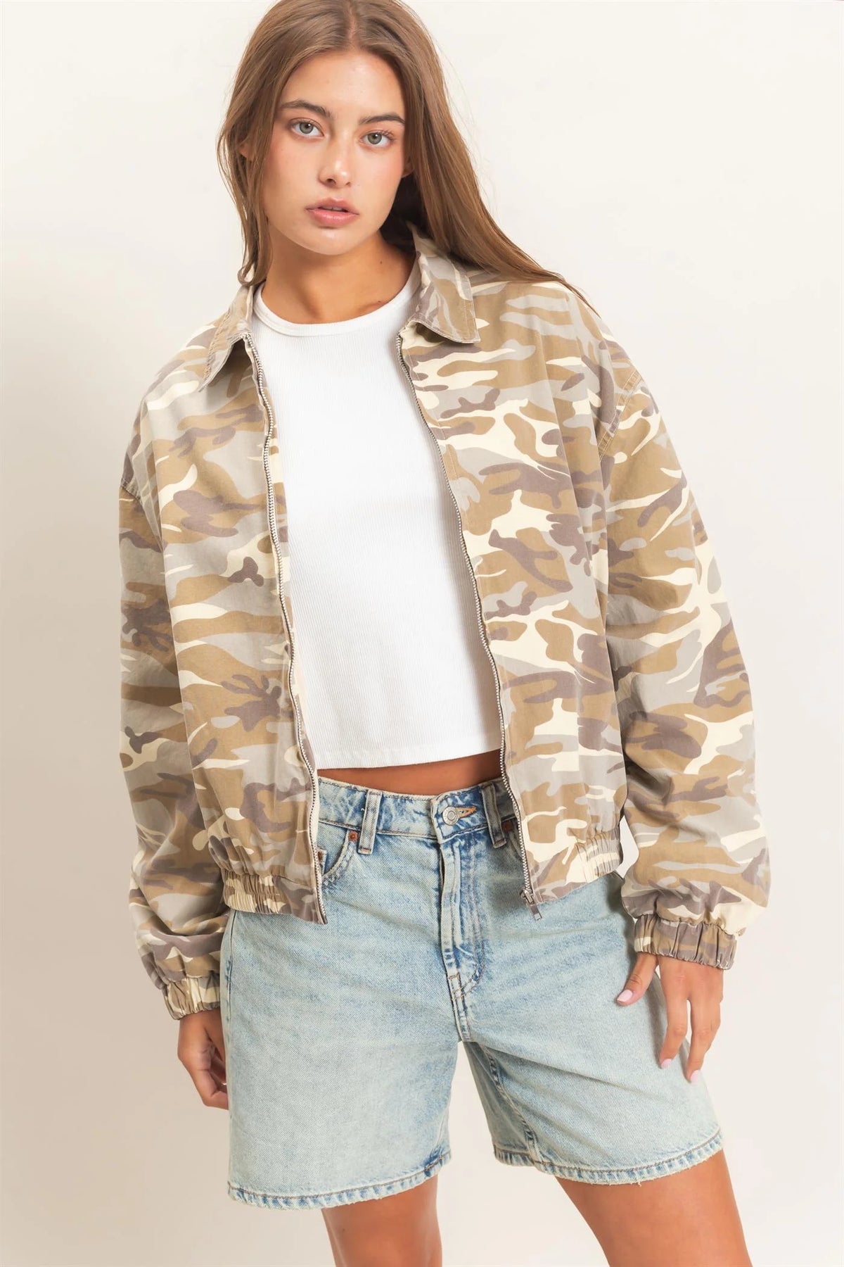 CAMO ZIP-UP JACKET