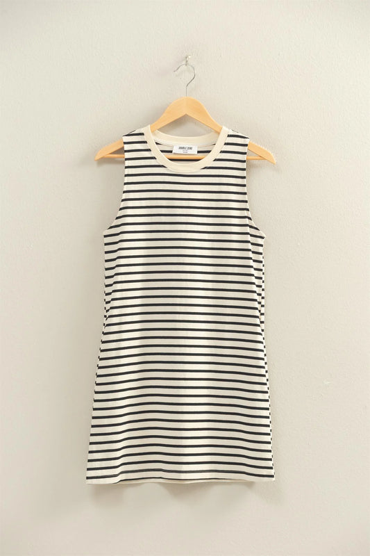 STRIPED SLEEVELESS DRESS