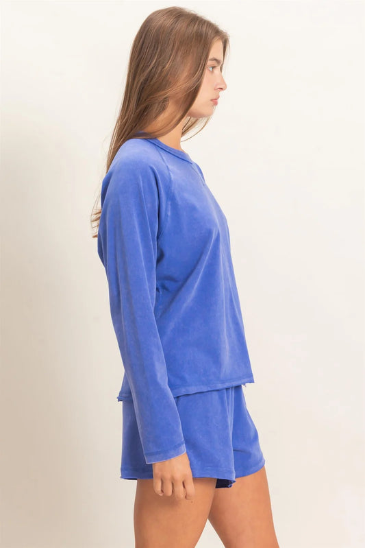 COBALT MINERAL WASHED SHORT SET