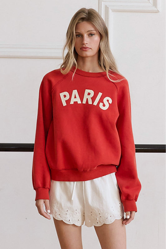 CITY EMBROIDERED FLEECE SWEATSHIRT