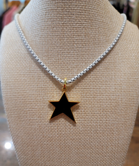ENAMEL 5 POINT STAR CHARM - 3 COLORS