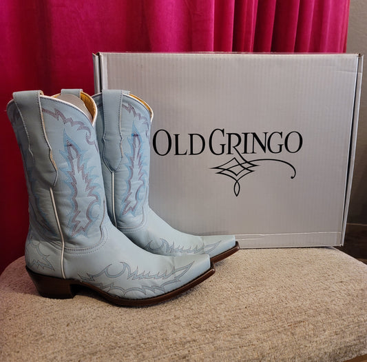 VEGAS 10 INCH BLUE BOOT BY OLD GRINGO