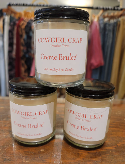 COWGIRL CRAP CREME BRULEE' CANDLE