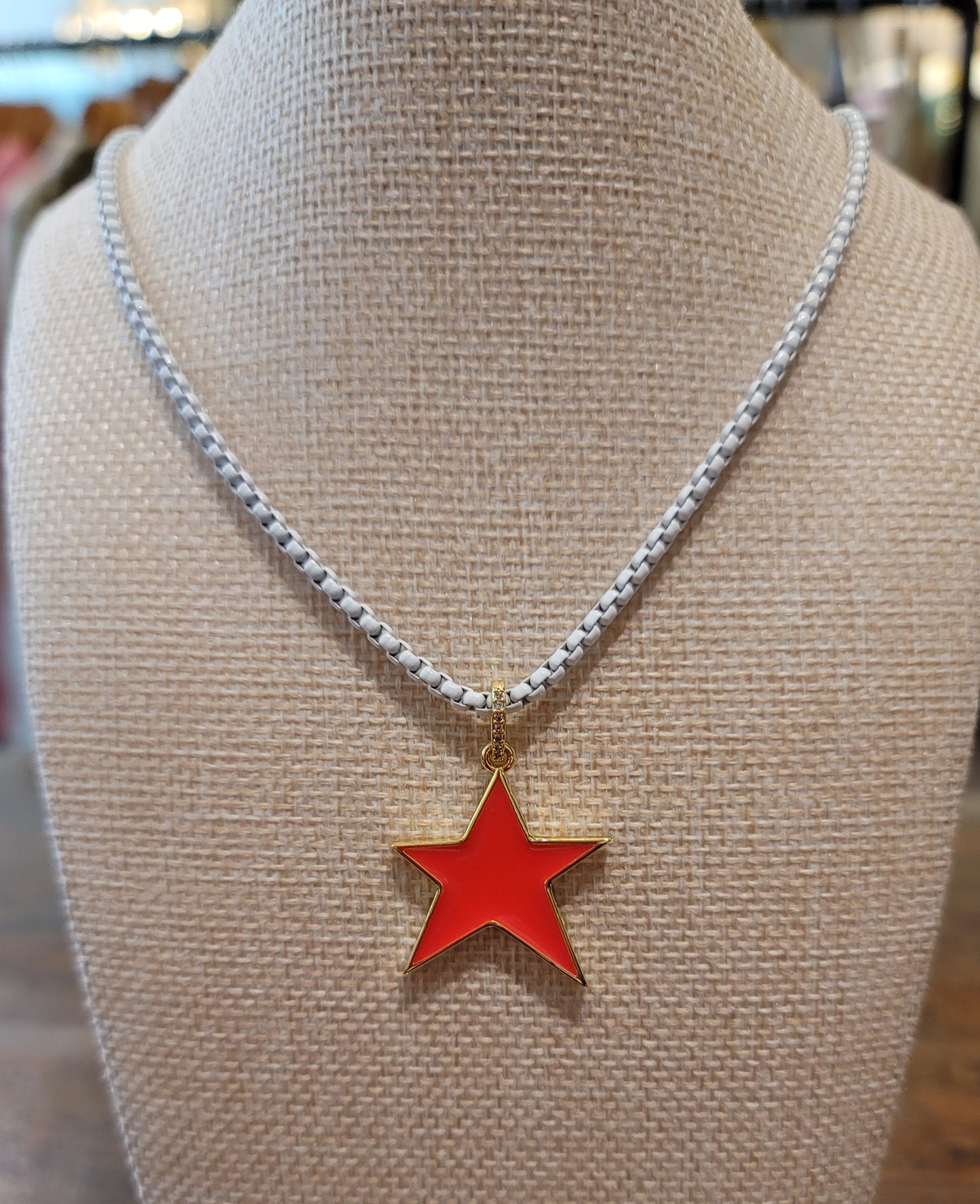 ENAMEL 5 POINT STAR CHARM - 3 COLORS