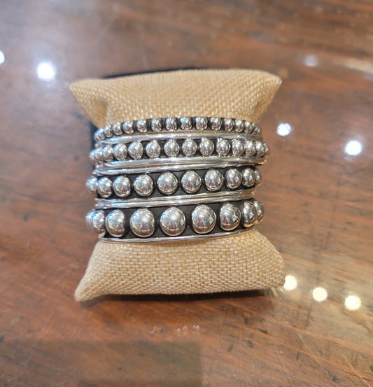 STERLING SILVER BALL BRACELET - 4 SIZES