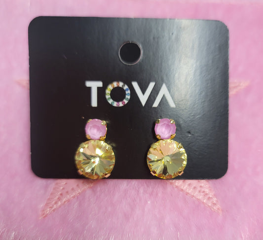 BABY MAEGAN EARRINGS IN FAIRY DUST LEMON