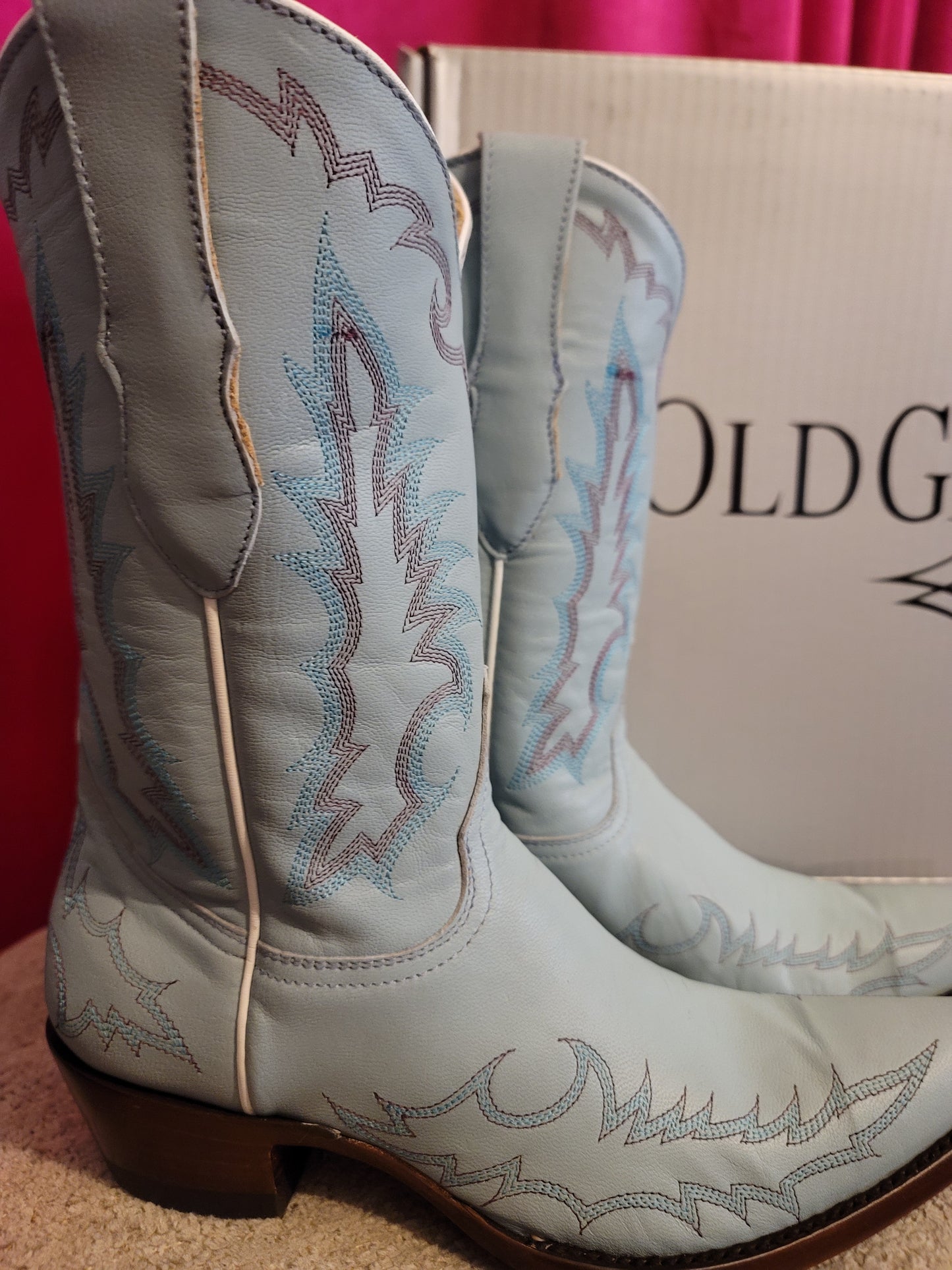 VEGAS 10 INCH BLUE BOOT BY OLD GRINGO