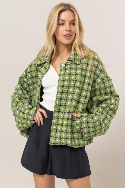 TWEED PLAID JACKET