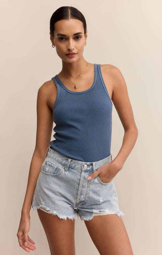 CLASSIC SCOOP NECK IN INDIGO BY Z SUPPLY