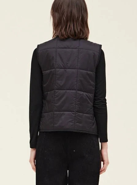 BLACK QUILTED VEST