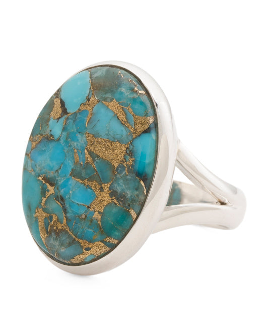 STERLING AND TURQUOISE RING