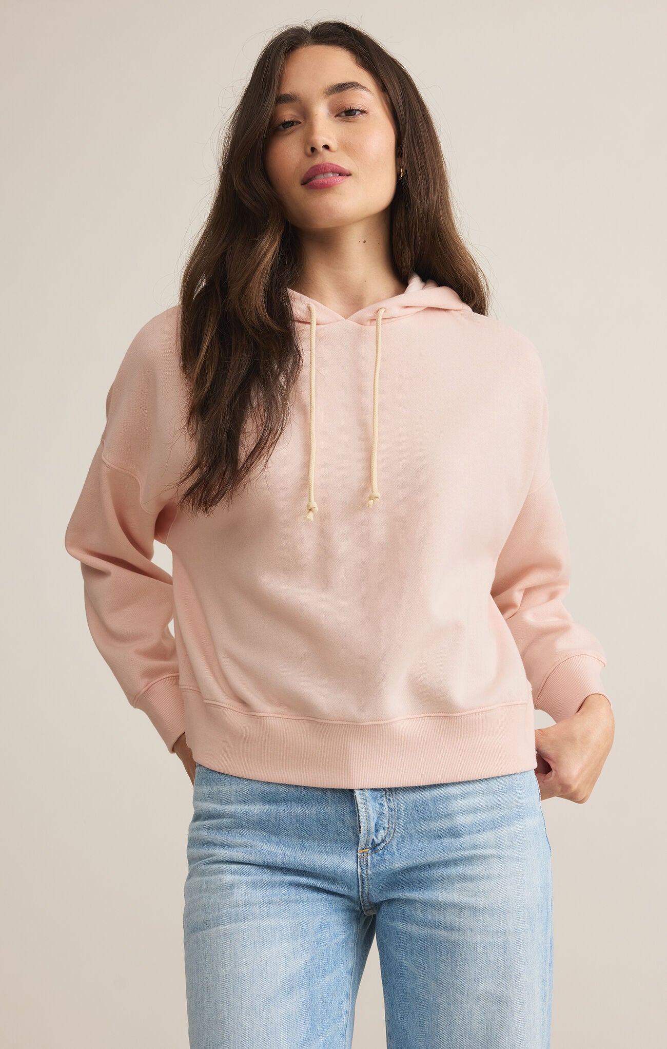 INFIELD HOODIE IN PINK SALT BY Z SUPPLY