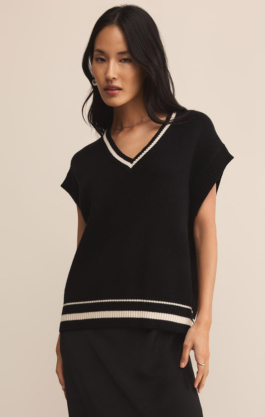 FLETCHER SWEATER VEST BLACK BY Z SUPPLY